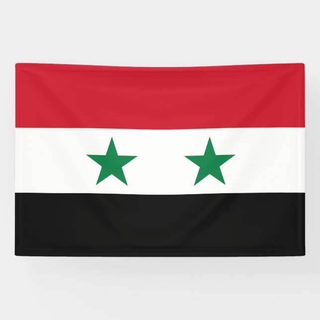 Lona Antigua bandera de Siria (Horizontal)