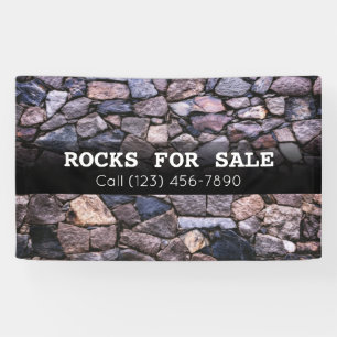 Lona Anunciar las rocas grandes para el negocio del pai