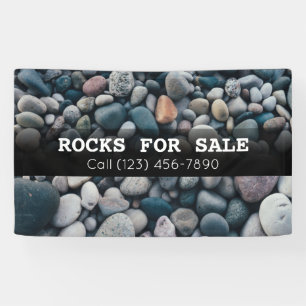 Lona Anunciar las rocas grandes para el negocio del pai