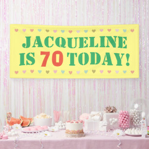 Lona Anuncio de 70 cumpleaños