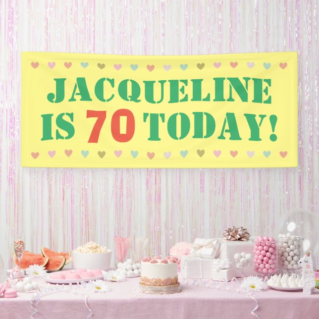 Lona Anuncio de 70 cumpleaños (Fiesta)