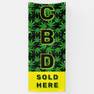 Lona Anuncio de Aceite de CBD Premium a la Venta Aquí
