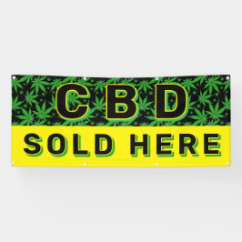 Lona Anuncio de Aceite de CBD Premium a la Venta Aquí