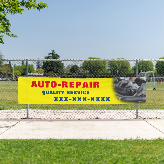 Lona Anuncio Personalizado de Taller de Reparación Auto (In situ)