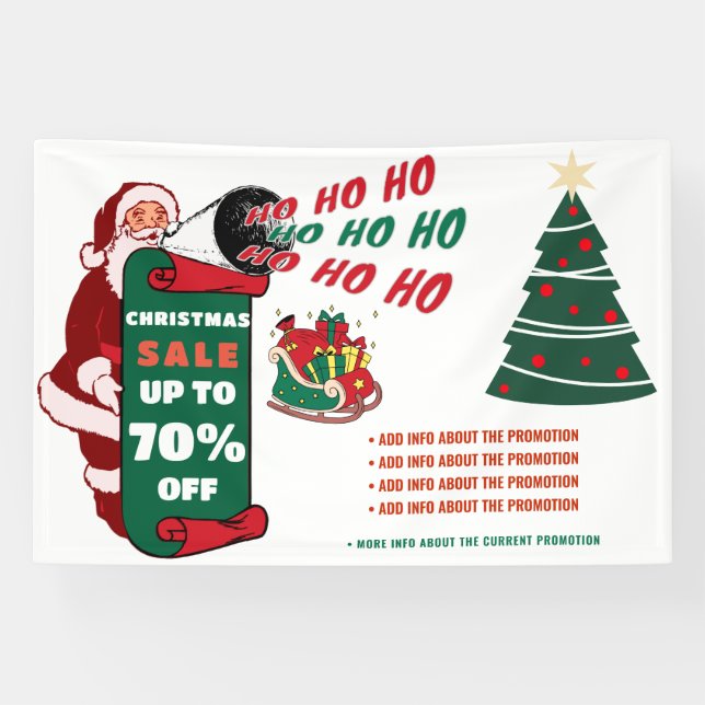 Lona Anuncios de promoción de ventas de Navidades de Sa (Horizontal)