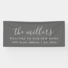 Lona Apellido | Gris | Fiesta para el mejoramiento de l