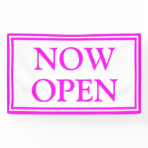 Apertura del negocio blanco rosa brillante neonata