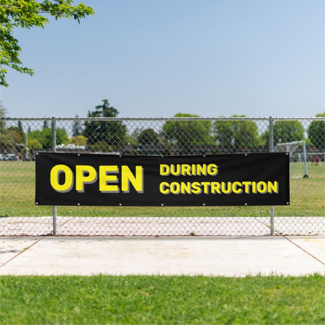Lona Apertura negra durante cartel de construcción (In situ)