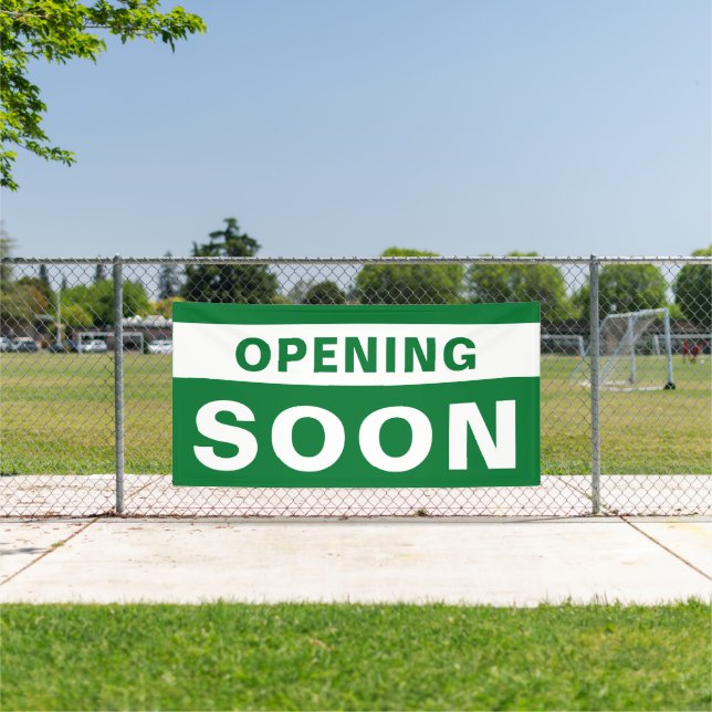 Lona Apertura pronto Empresarial Verde Blanco Gran Exte (in situ)