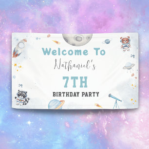 Lona Aplausos del espacio con tema de cumpleaños Banner