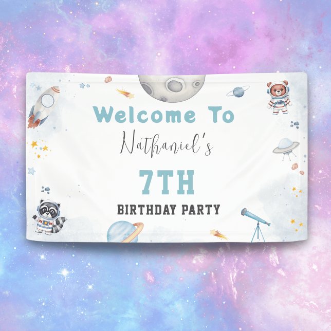 Lona Aplausos del espacio con tema de cumpleaños Banner (Subido por el creador)