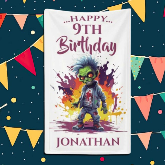 Lona Apocalypse Birthday Zombie Boy (Zombie Walkers,  Your birthday party won't be complete without an array of gruesome zombie props! )