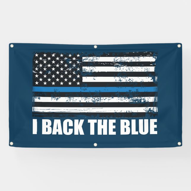 Lona Apoye la línea azul fina azul bandera MAGA WWG1WA (Horizontal)