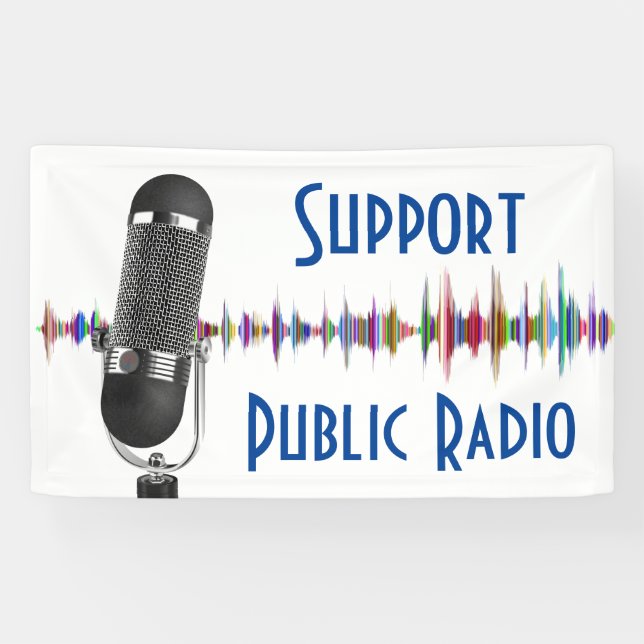 Lona Apoyo a la radio pública (Horizontal)