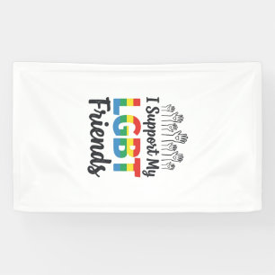Lona Apoyo a mis amigos LGBT Vector Orgullo Arcoíris De