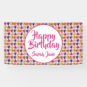 Lona Apple Banana Lemon Lime Grapes Happy Birday