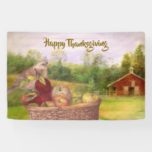 Lona Apple Harvest Happy Personalizado de Acción de Gra