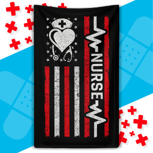 Lona Apreciación de enfermera Hero Heart Life Bandera A