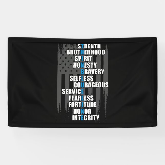 Lona Apreciación de la policía de bandera (Horizontal)