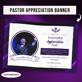 Lona Apreciación púrpura del Pastor Negro Evento de Igl