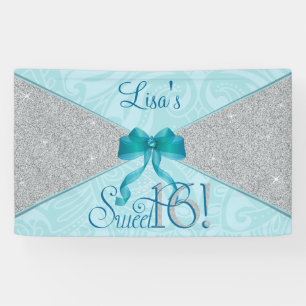 Lona Aqua, Purpurina Verde azulado, dulce 16