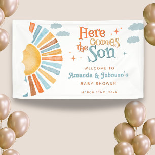 Lona Aquí viene el hijo Niño Bienvenida a la fiesta de