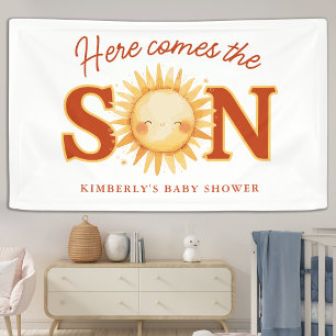 Lona Aquí viene el hijo Sol Brillante Niño Baño Bohemio