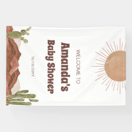 Lona Aquí viene el sol hijo Baby Shower Welcome