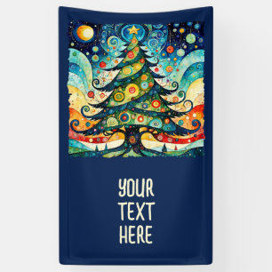 Lona Árbol de Navidad en el arte abstracto 3 - Diversió