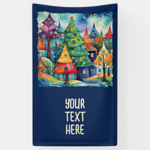 Lona Árbol de Navidad en el arte abstracto 8 - Diversió