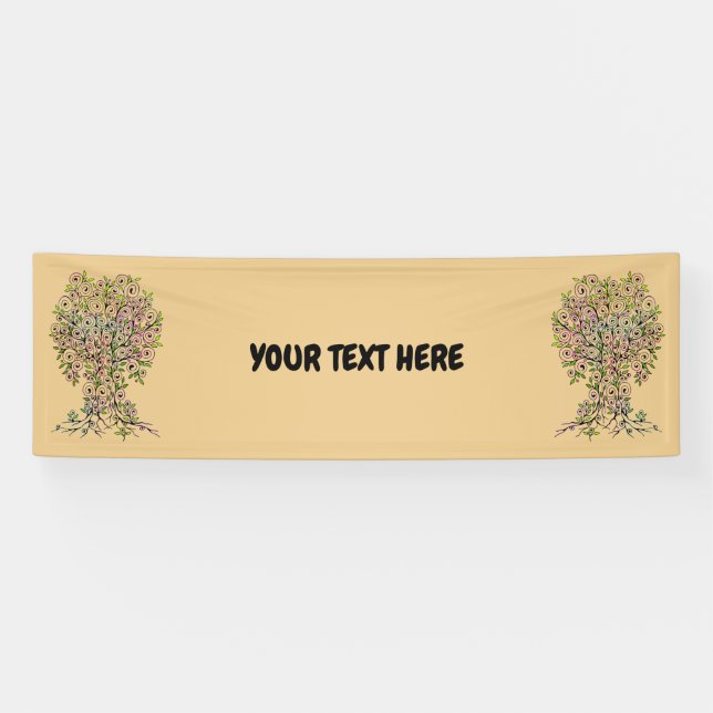 Lona Árbol De Vida - Espirales Salen Frutas 1 (Horizontal)