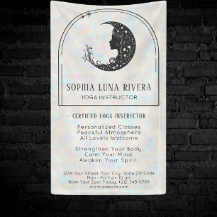 Lona Arco Boho Holográfico Creciente de Luna Celestial