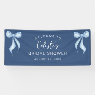 Lona Arco de bienvenida personalizado de color azul pol
