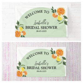 Lona Arco de Citrus Bienvenida Verde Ducha de Bridal Le