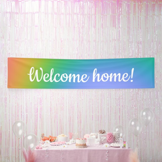 Lona Arcoiris "Bienvenido a casa" (Fiesta)
