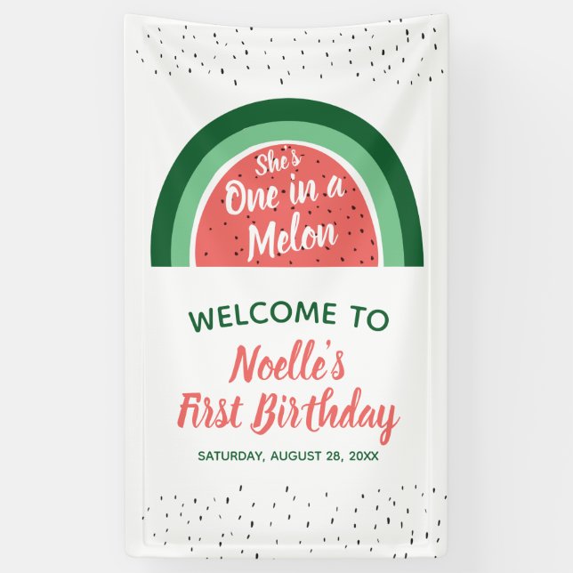 Lona Arcoiris de sandía, es un día en melón (Vertical)