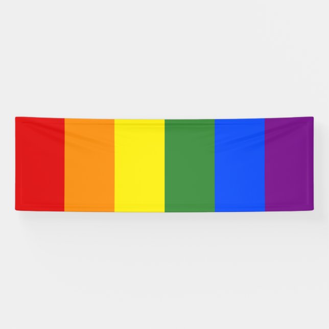 Lona Arcoiris del orgullo LGBTQ (Horizontal)
