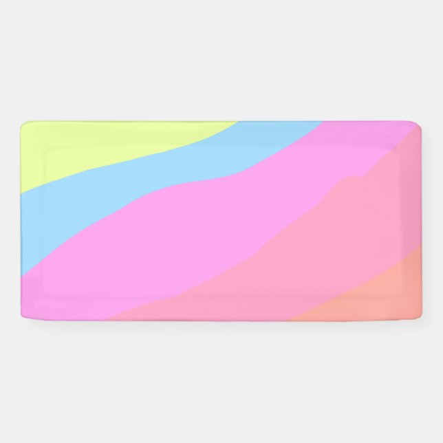 Lona Arcoiris rosado morado multicolor orgullo despojo  (Horizontal)
