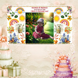 Lona Arcoiris Sunshine Green Spring Garden 1er cumpleañ