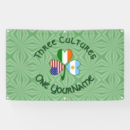 Lona Argentina Irlanda Estados Unidos Bandera Shamrock 