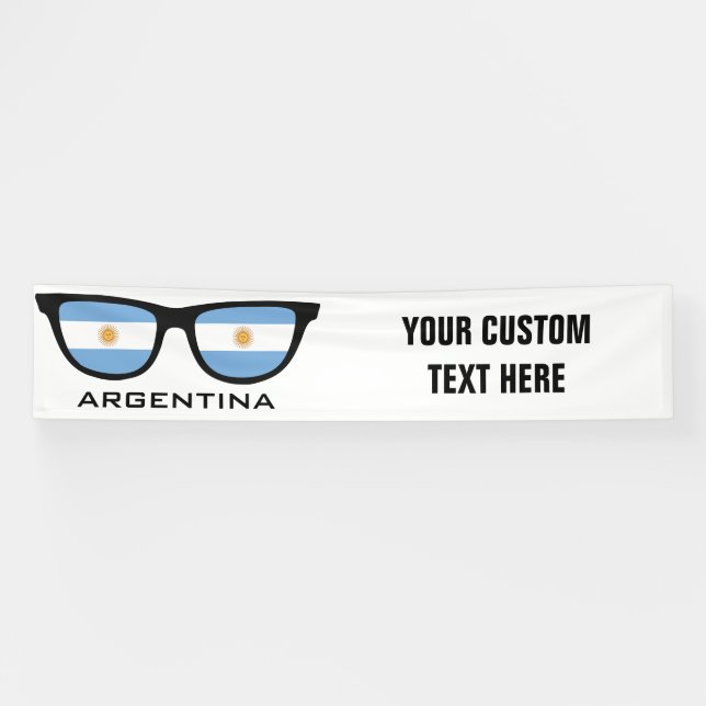 Lona Argentina Shades personalizado texto y banner colo (Horizontal)