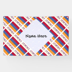 Lona Armenia Bandera Armenia Tiled Negro Personalizació