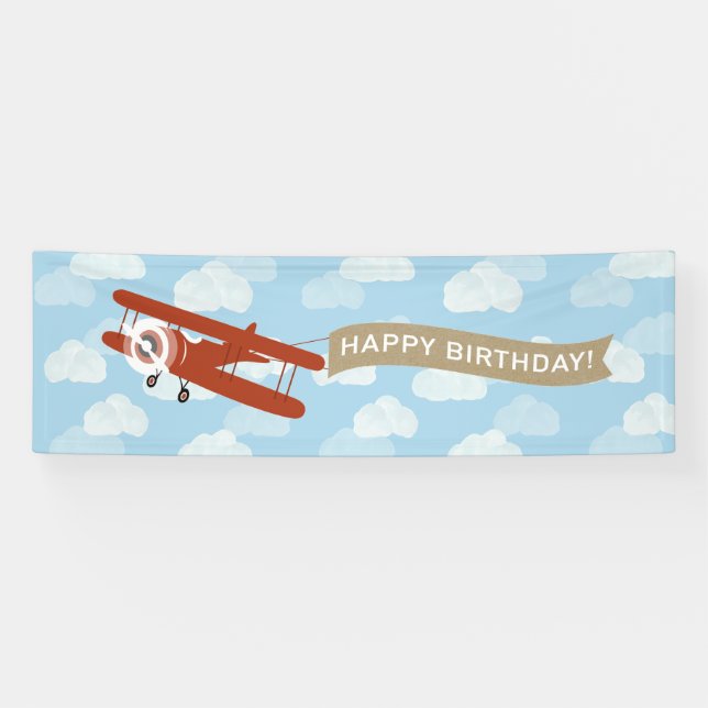 Lona Arriba y lejos feliz cumpleaños (Horizontal)
