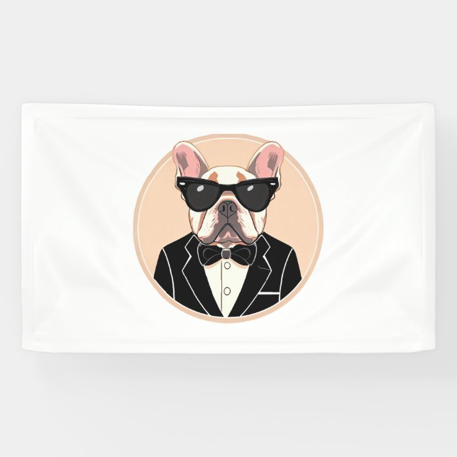 Lona Arte Bulldog francés (Horizontal)