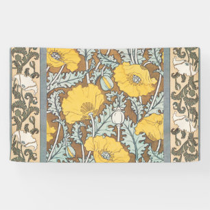 Lona arte de amapola flor amarillo ilustracion