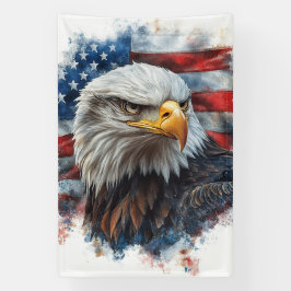 Lona Arte de bandera patriótica de águila americana