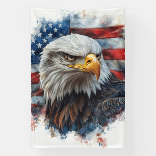 Lona Arte de bandera patriótica de águila americana