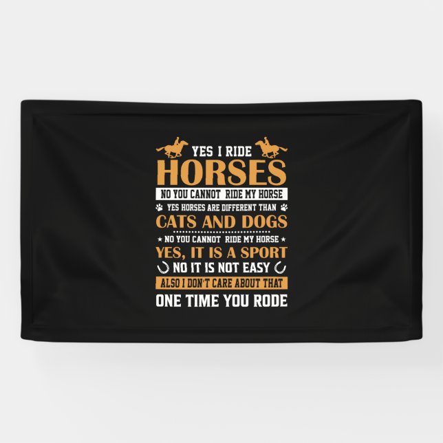 Lona Arte de caballos Sí Yo Viajo Caballos (Horizontal)