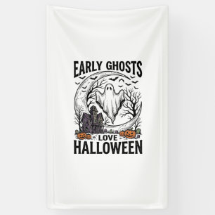 Lona Arte de grabado de fantasmas embrujados de Hallowe