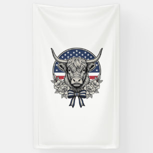 Lona Arte de grabado vintage de vaca altlandesa patriót